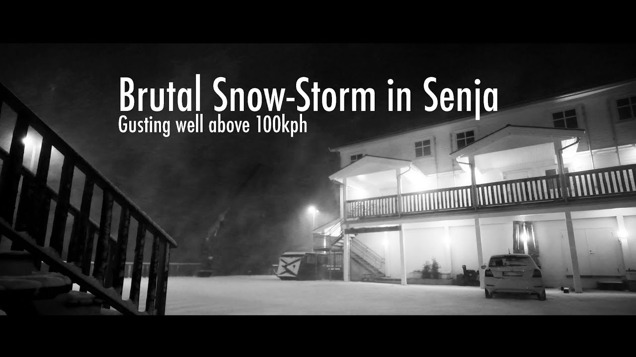 Brutal Snow-Storm in Senja, Norway. (4k)