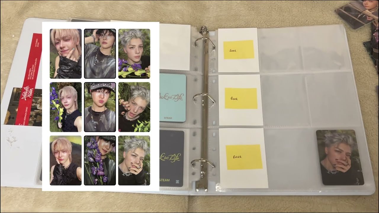 storing &team photocards in my binder ⋆˚꩜.ᐟ