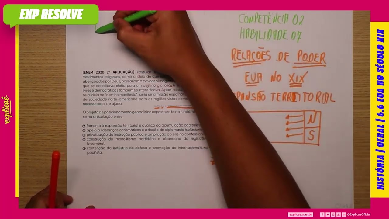POSTURAS E CONCEPÇÕES PRESENTES NOS MOVIMENTOS RELIGIOSOS, COMO A IDEIA DE (...) | EUA NO SÉCULO XIX