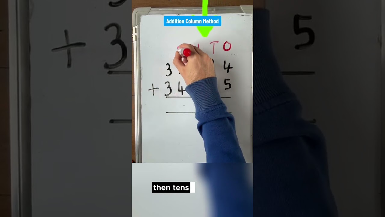 How to Use Addition Column Method #Maths