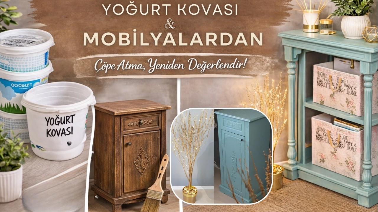 YOĞURT KOVASINDAN HARİKA GERİ DÖNÜŞÜM Recycle / DIY #EvdeKal