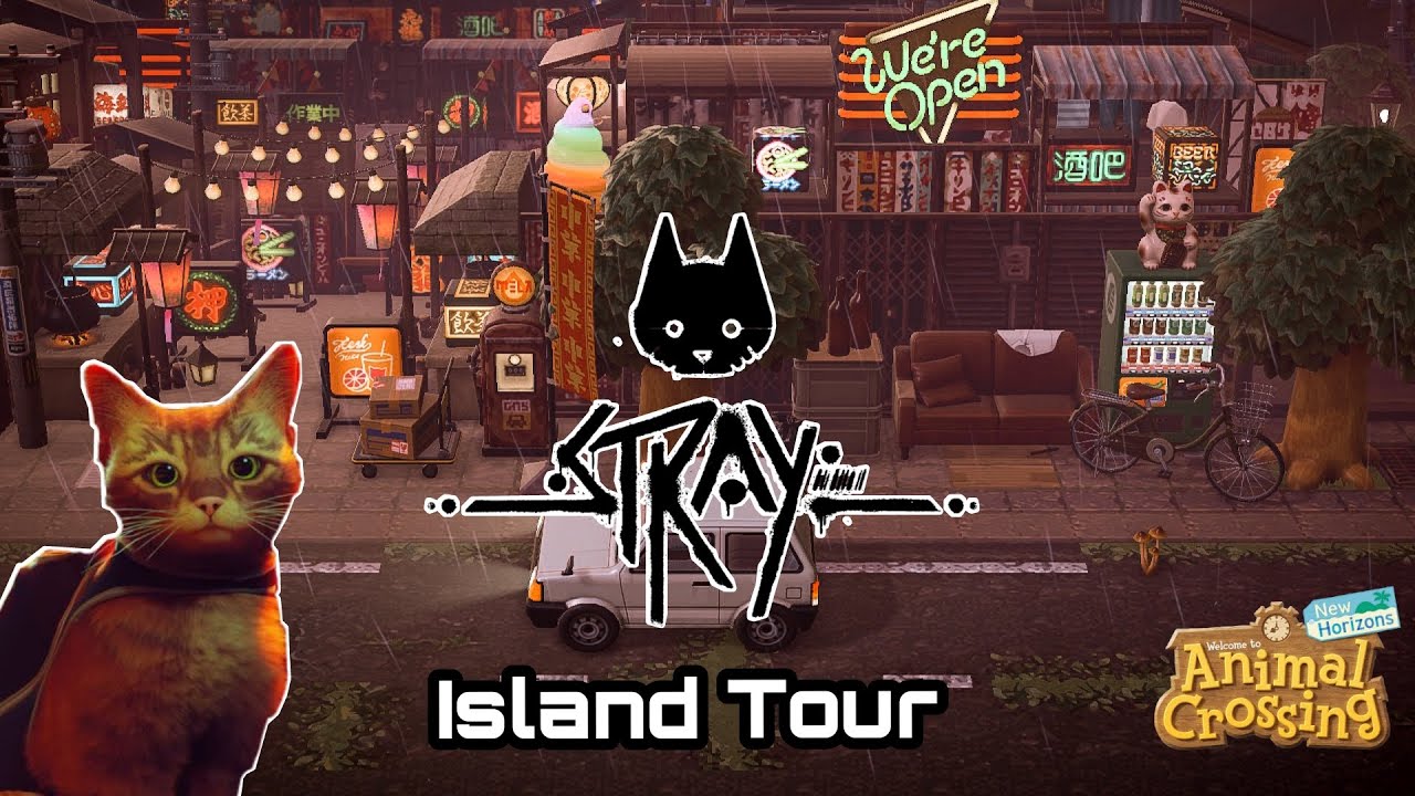 STRAY INSPIRED CITY//CYBERPUNK ABANDONED CITY//ISLAND TOUR//ANIMAL CROSSING:NEW HORIZONS