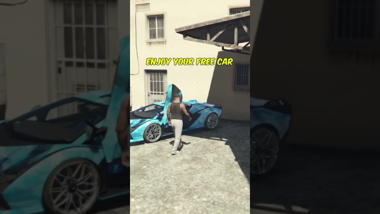 FREE LAMBORGHINI SUPERCAR IN GTA 5 (CHEAT CODE) #shorts #gaming #gta5 #gtav #ziononlygames