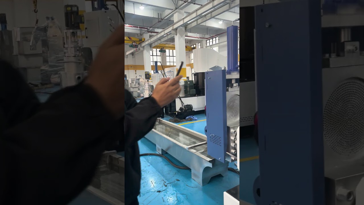 Single-screw two-stage plastic granulator #plastic #recycling  #machine