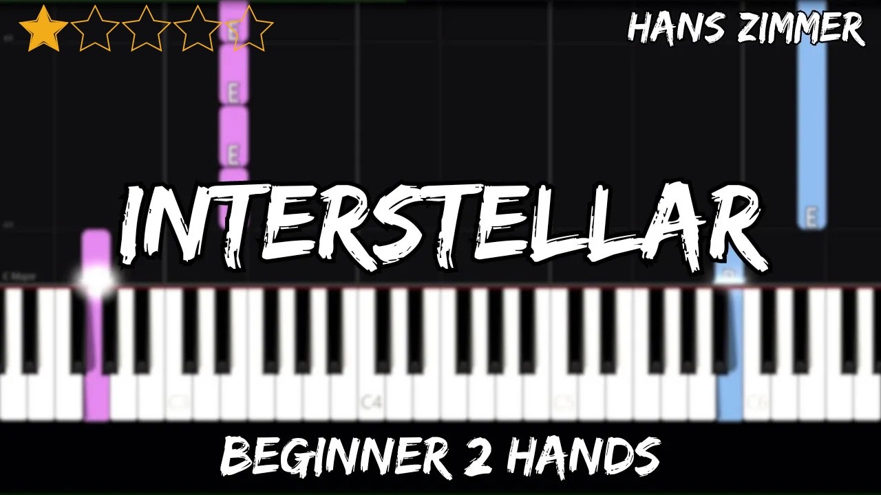 Hans Zimmer - Interstellar Main Theme - Easy Beginner Piano Tutorial - For 2 Hands