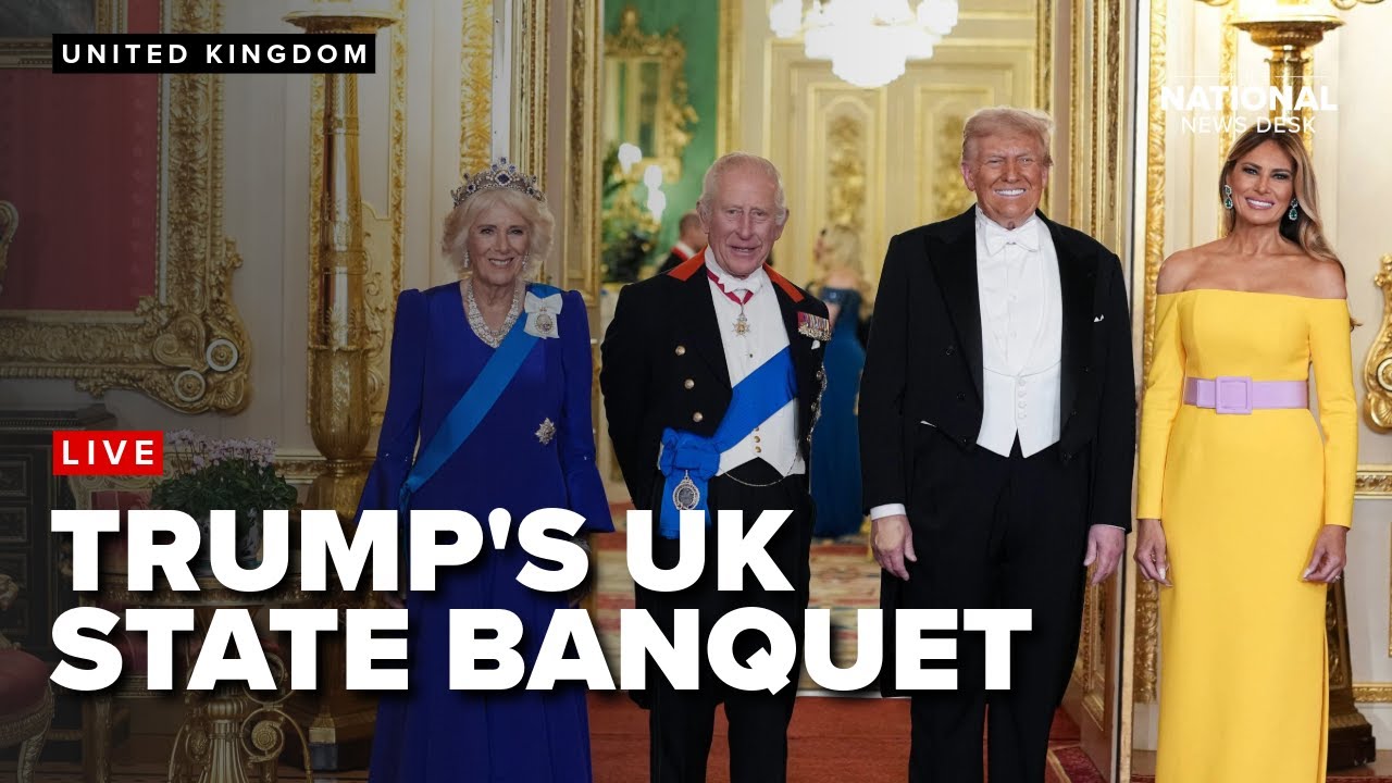 Trump, First Lady at State Banquet in the UK