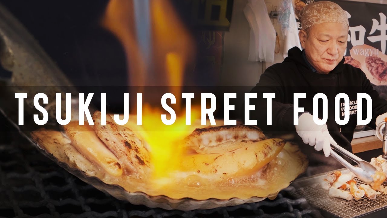 FRESH SEA FOOD from Tsukiji Fish Market, Tokyo | Japanese Street Food