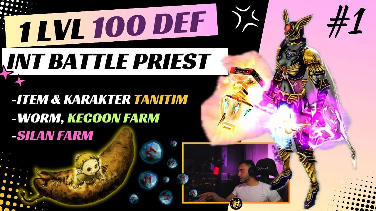 1 Level 100 Def Elit Int Battle Priest Mi Olur ? | Karakter Tanıtım | Ezik Farm | Knight Online