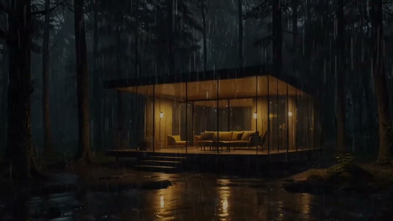 Cozy Bedroom in the Rainforest | Heavy Rain Sounds for Sleeping ASMR