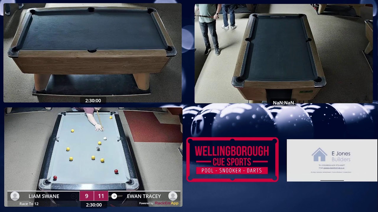 Live from wellingborough cue sports