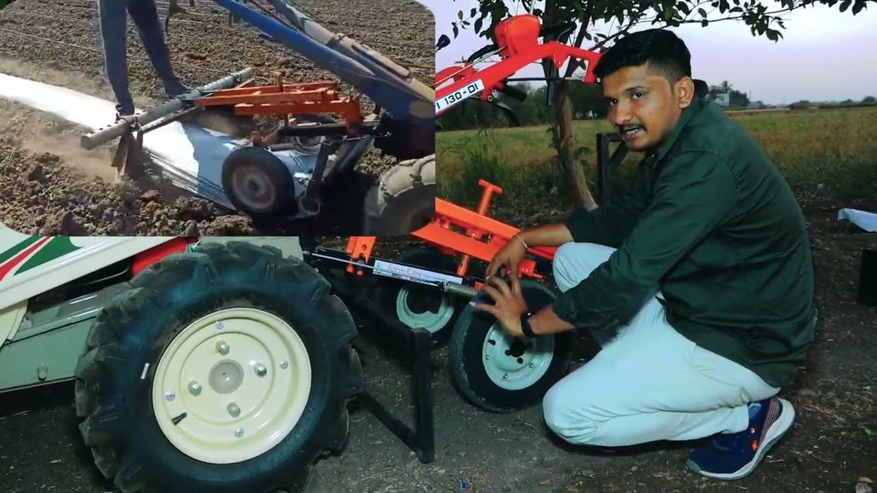 How To Attach power Tiller Mulching Attachments in Details #tiller #vst #kmw #powertillerattachments