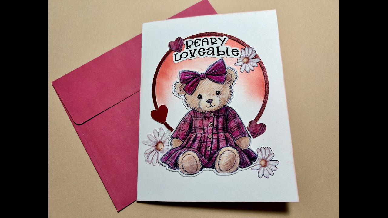 Tarjeta de amistad de San Valentin hecha con Cricut en Cricut Design Space