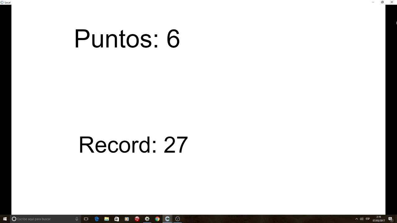 Tutorial Construct 3 / 2. Local Storage, guardar puntos entre sesiones.