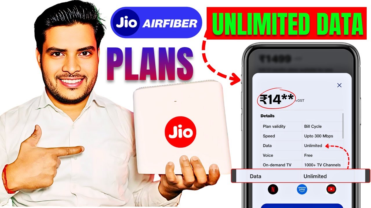 jio wifi plans for home unlimited data| jio airfiber broadband unlimited data plans| Jio airfiber