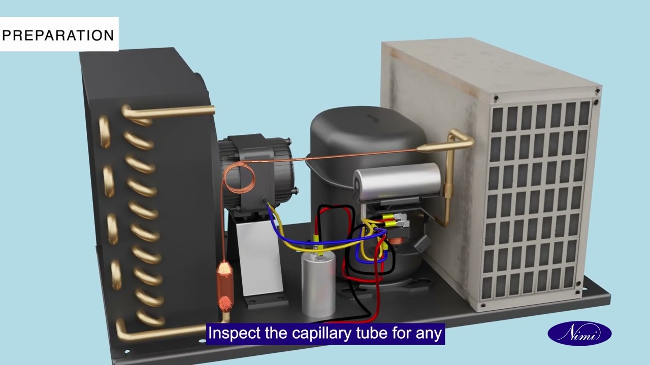 Replace drier and capillary tube at the time of gas charging according | NIMI | DIGITAL | ENGLISH |