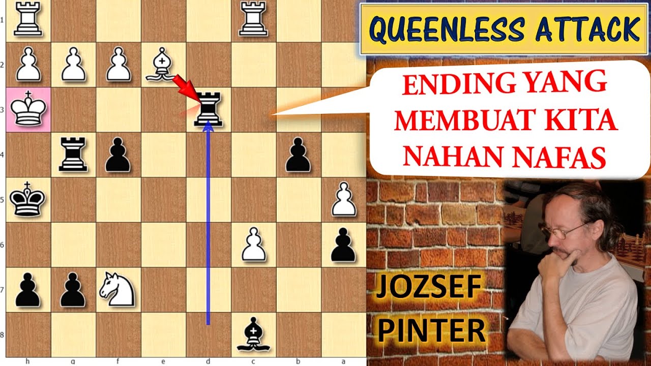 SKAK BALAS SKAK | SERUNYA PERMAINAN TANPA ROKADE & TANPA MENTERI || Lajos Portisch VS Jozsef Pinter