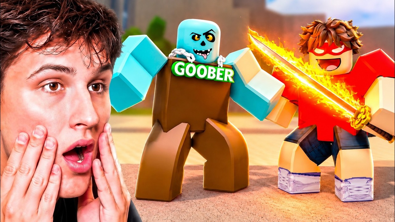 Красавчик учит меня играть в The Strongest Battlegrounds!