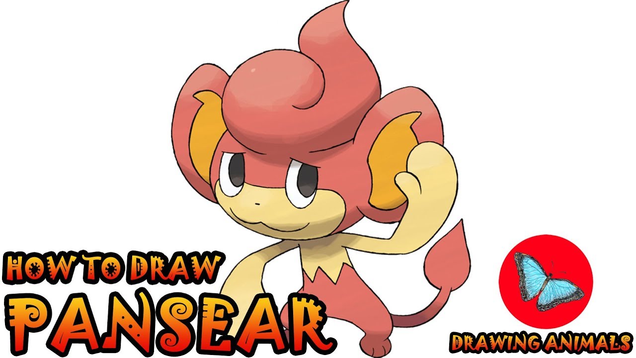 How To Draw Pansear Pokemon | Drawing Animals