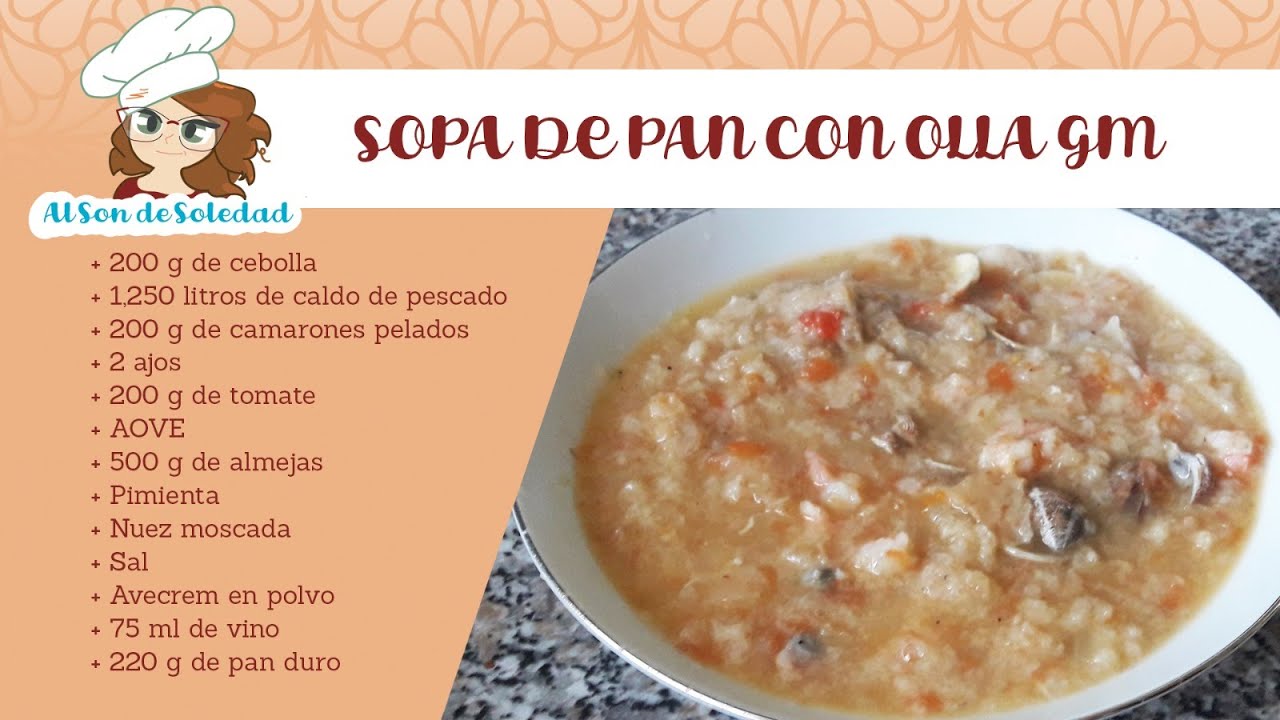 12. SOPA DE PAN CON ALMEJAS Y GAMBITAS EN OLLA GM