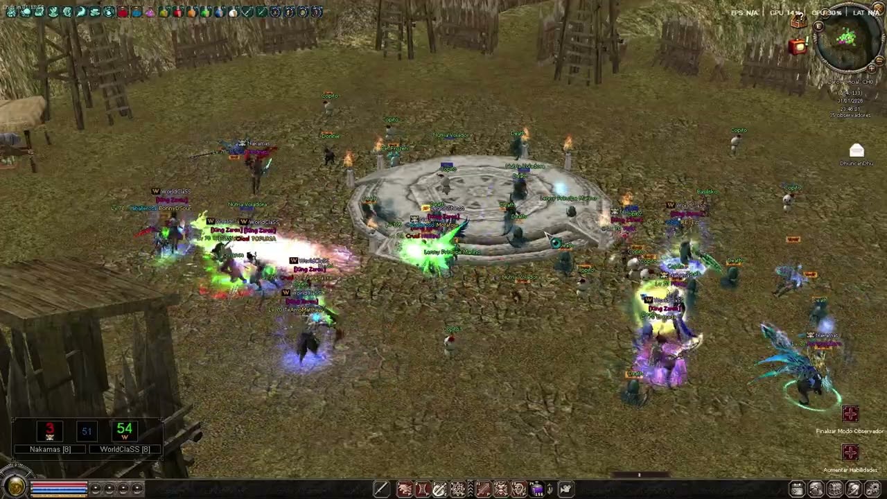 WorldClaSS VS Nakamas / Metin2 Zarox guerras retro Nivel 70!