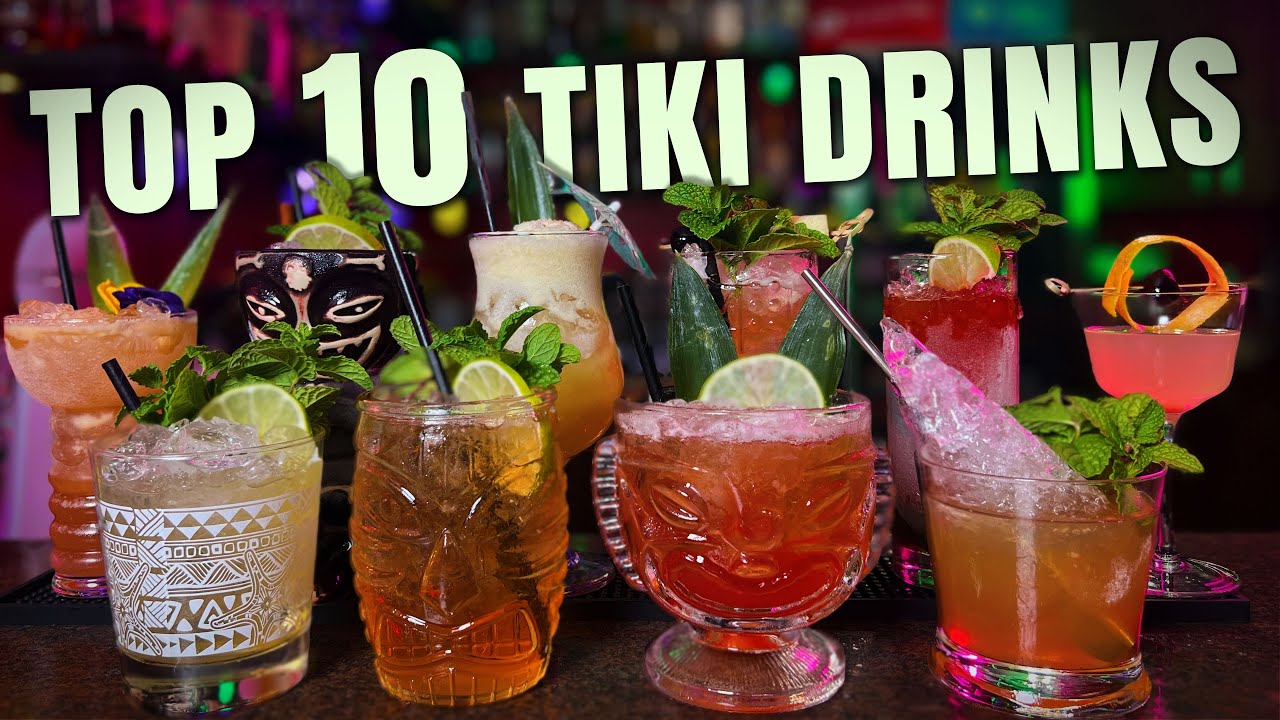🍸 10 Essential Tiki Cocktails 🌺🌴 | Must-Try Exotic Drinks for Home Bartenders
