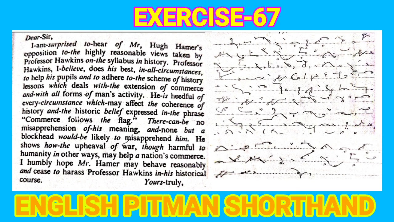 Exercise-67 dictation 40-60wpm  english pitman shorthand