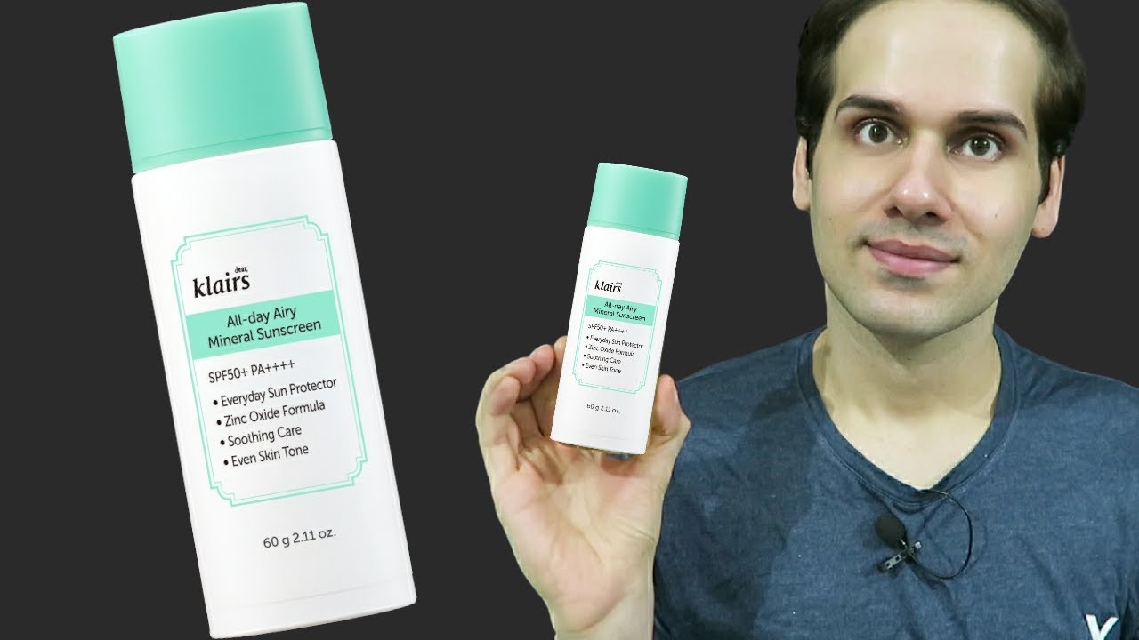 Dear, Klairs - All-day Airy Mineral Sunscreen SPF 50+ PA++++ (Review)