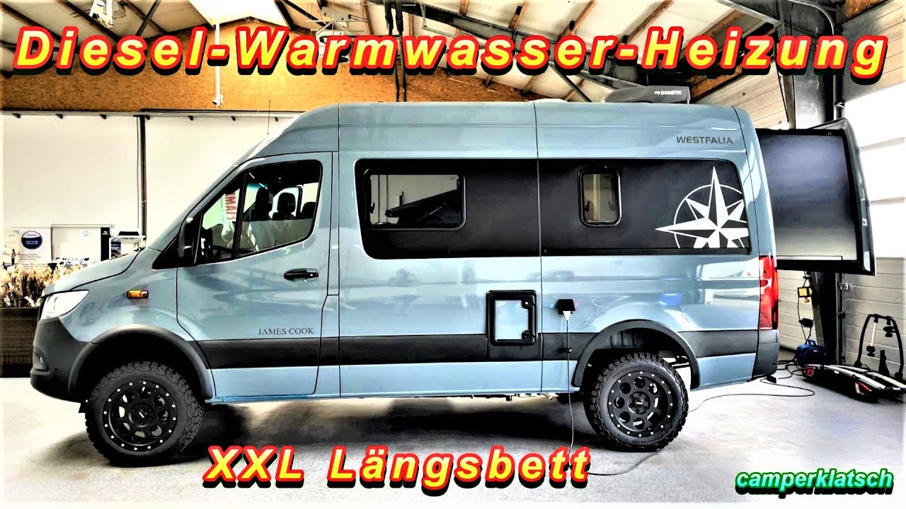 Westfalia James Cook 🔥Diesel Warmwasser-Heizung👍XXL Bett🔥 4x4 MB Sprinter Kastenwagen Wohnmobil Test