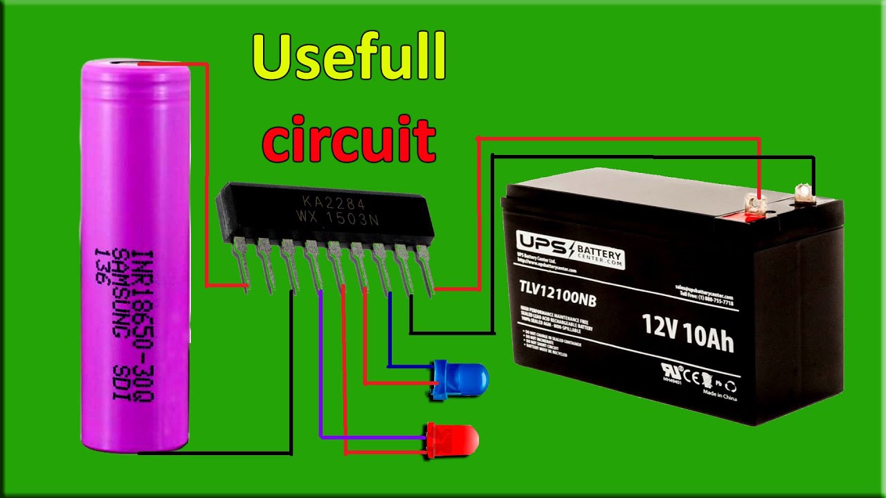 Amazing Useful Circuit for 3.7v To 12v Battery, KA2284 ic, How to make 3.7v to 12v battery level