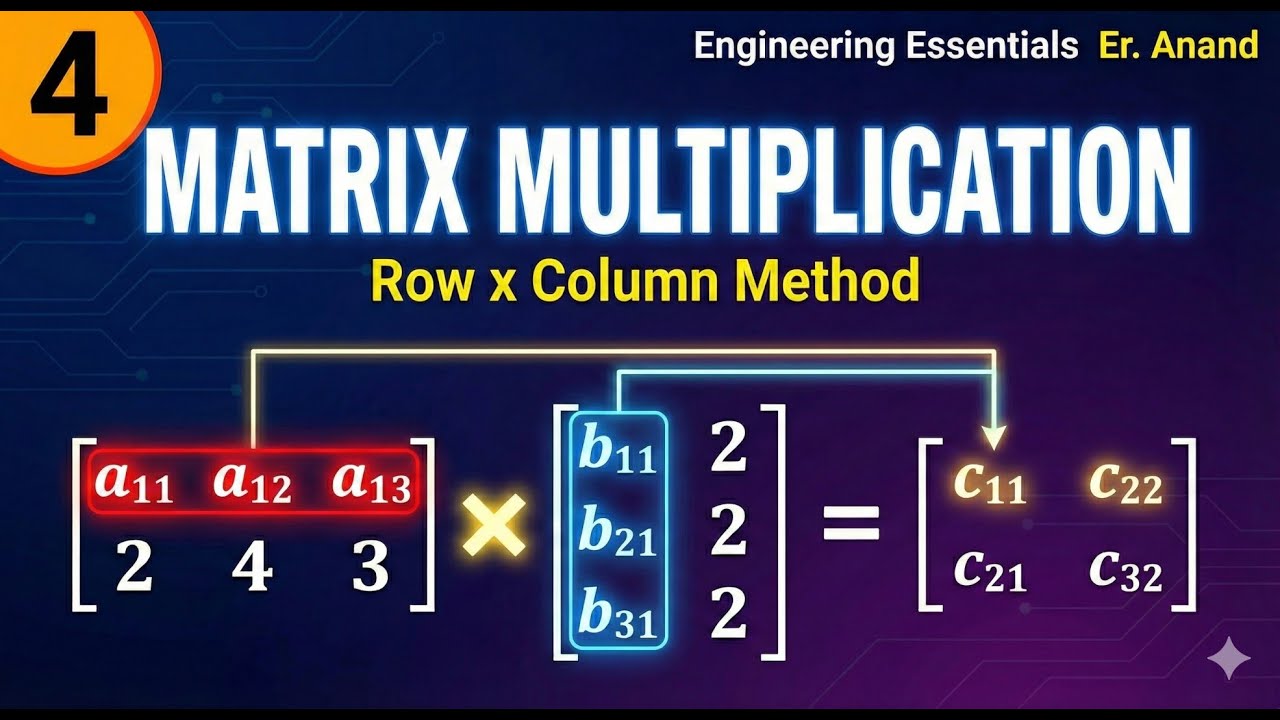 4. Matrix Multiplication: Row by Column Method & Shortcut Tricks | Class 12 & JEE