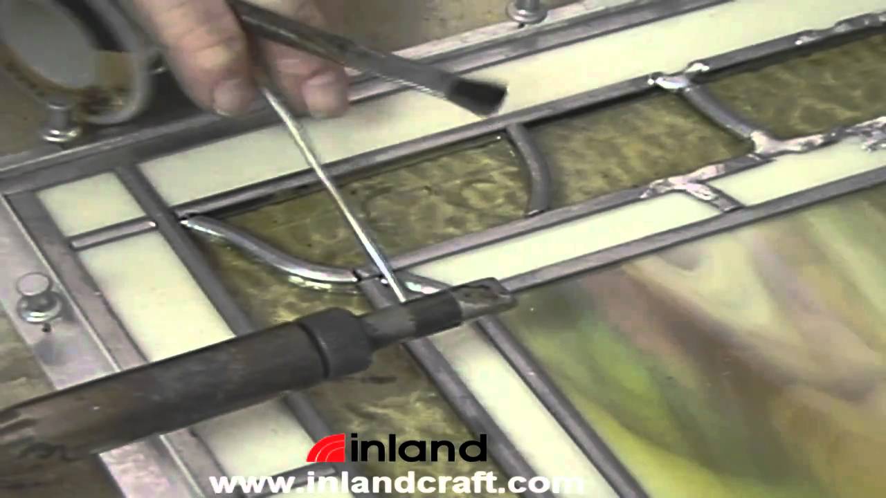 Soldering a Leaded Stained Glass Panel