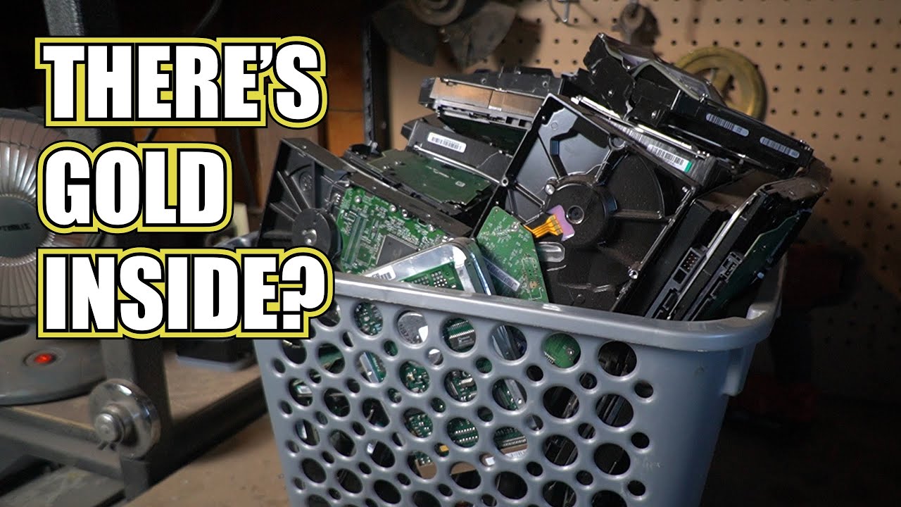 Scrapping a Heap of Hard Drives for Aluminum and Gold! -  How Much Are They Worth?