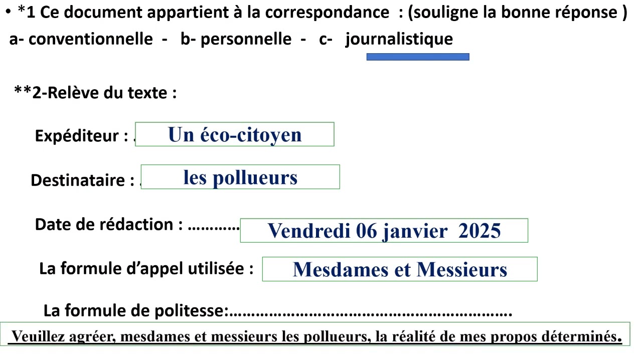 préparation à l'examen local 3ème année collégiale - v 3 Prof Akbab  niveau collégial- français