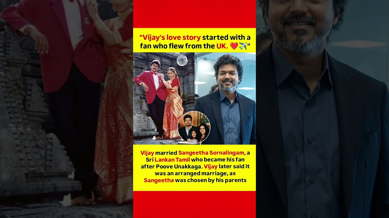 She Was His Fan, Now She's His Wife: Vijay's Love Story #Vijay #Sangeetha #VijayFans