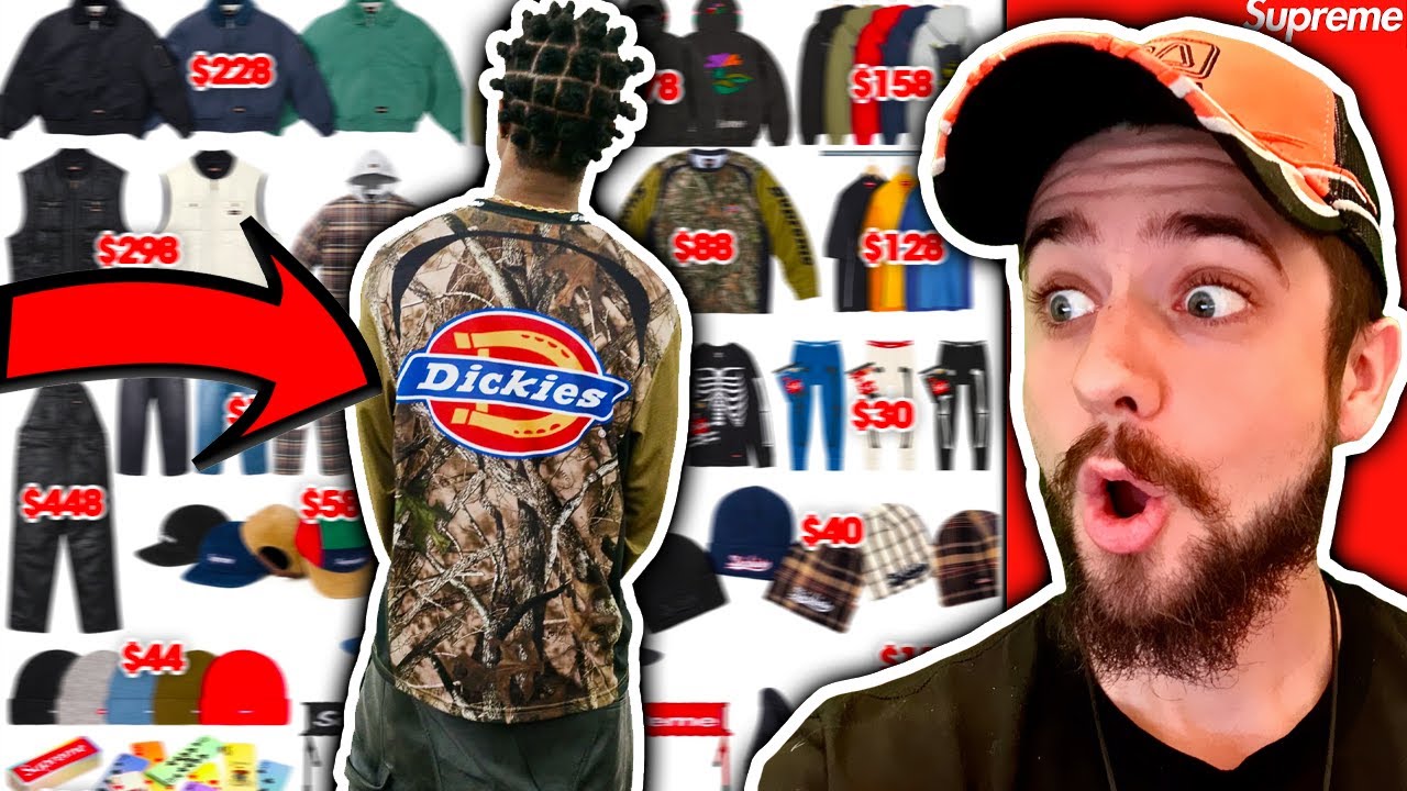 Supreme Week 9 Droplist - Dickies Collab Over Nike Courtposites 