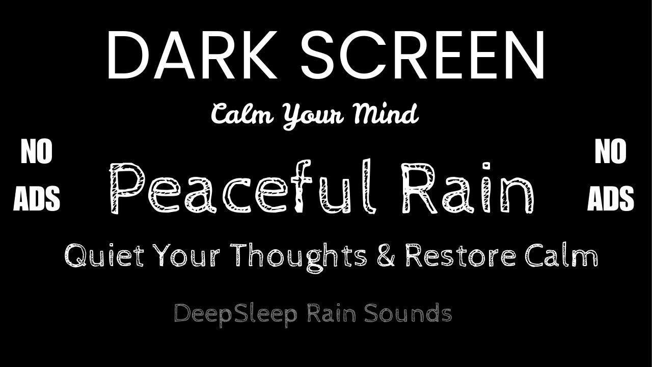 Fall Asleep Fast 🌧️ Gentle Rain Sounds (NO Thunder) | Deep Sleep Rain Sound | 3 Hours | Black Screen