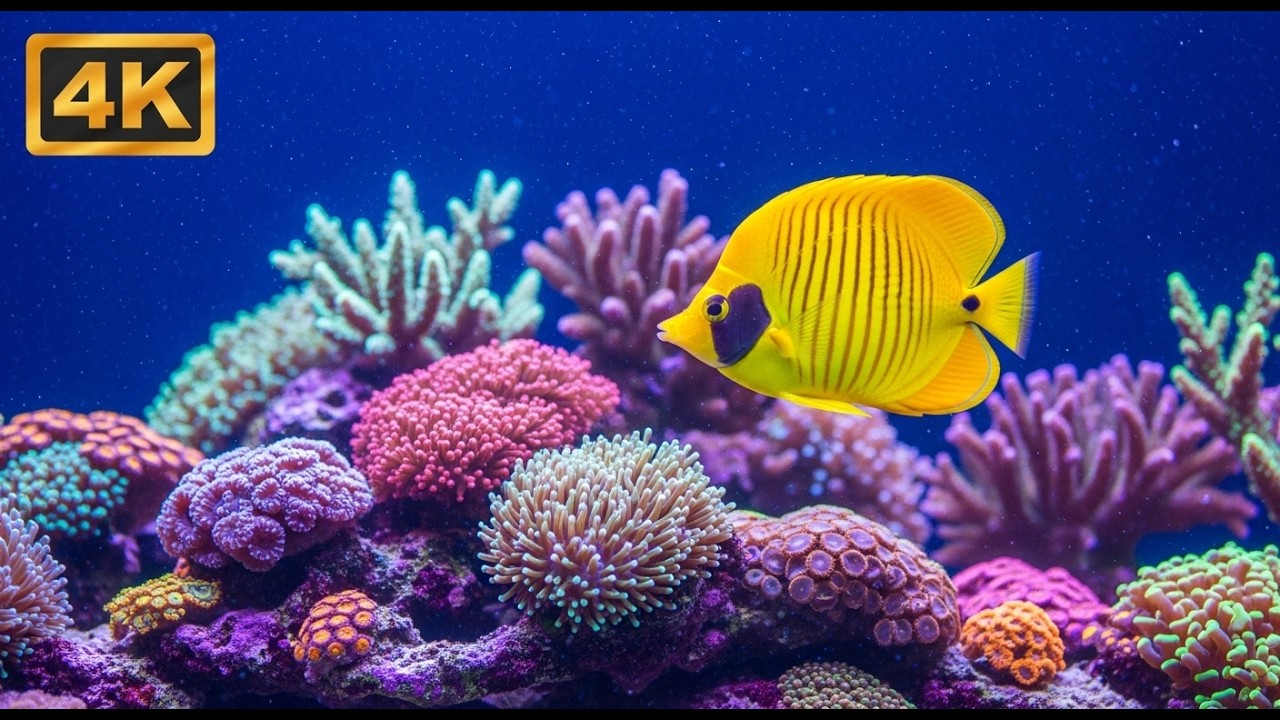 8K HDR 120 FPS Crystal Ocean UNDERWATER OLED #ocean #fish #aquarium #coralreef #relaxing