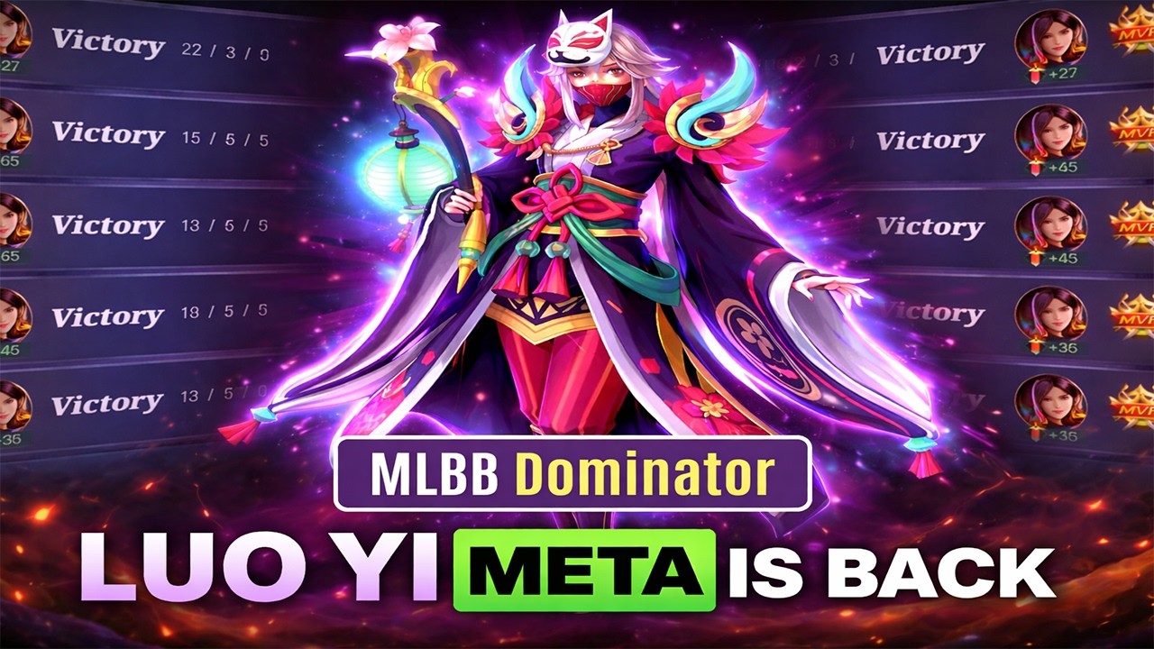 HOW TO USE LUO YI IN HIGH RENK WITH ONE SHORT BUILDS | MLBB |