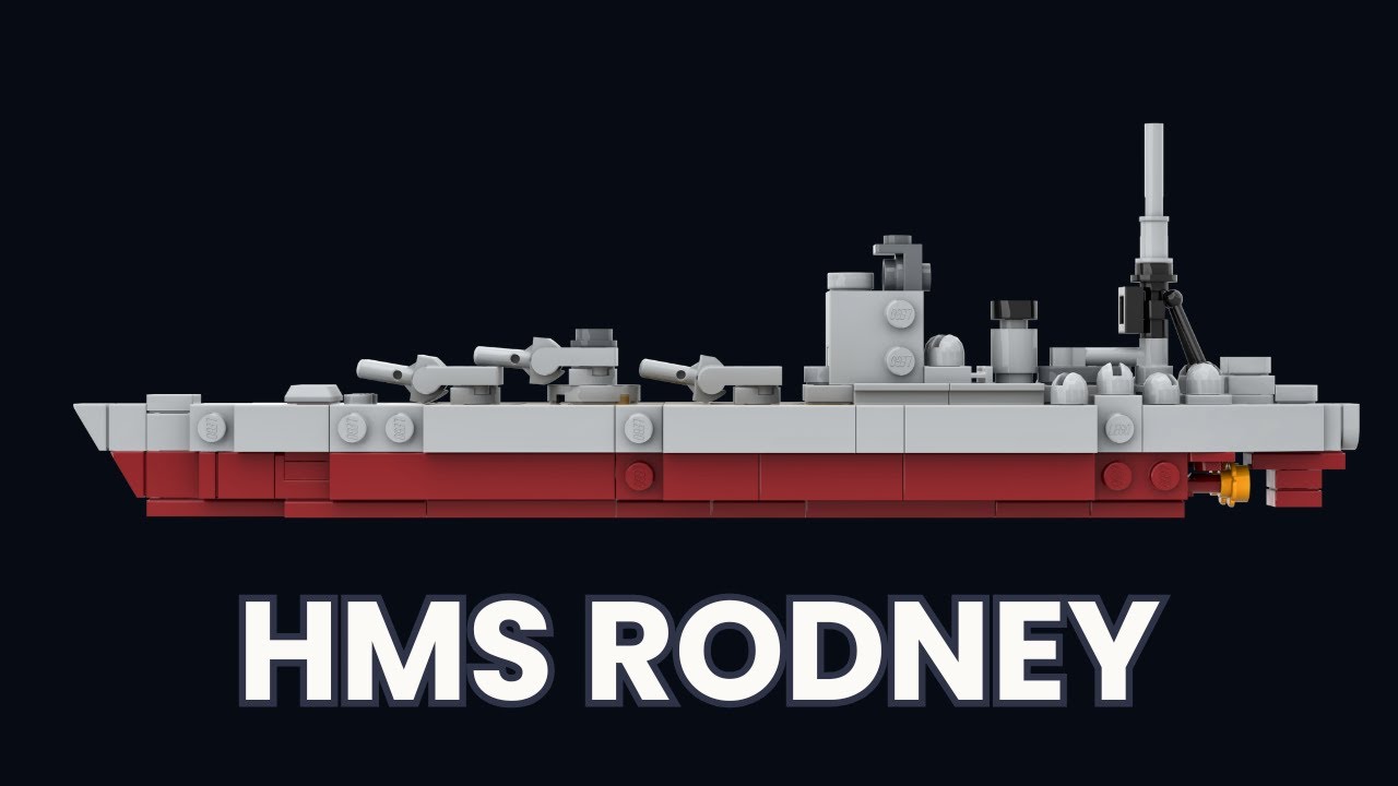 LEGO HMS Rodney Battleship MOC [1:1000] [221 Parts]