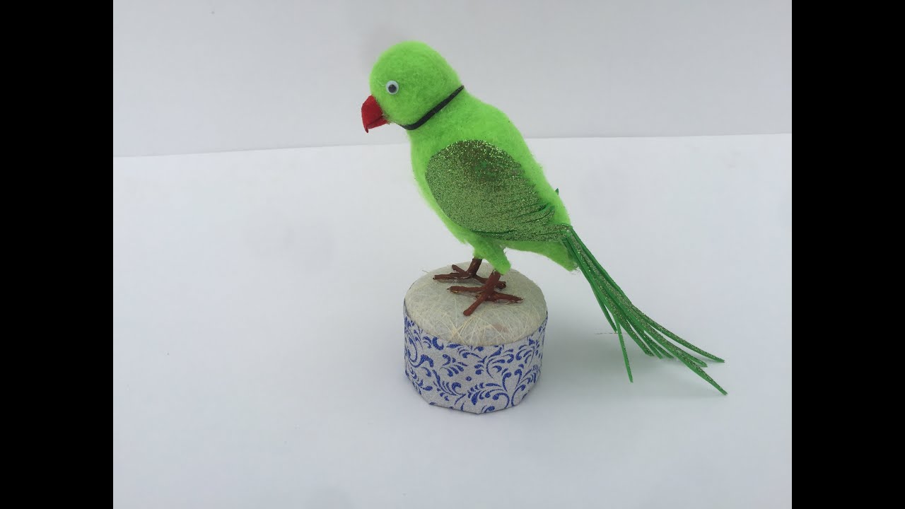 DIY Egg Shell Parrot ||How to make Parrot 🦜||Egg Shell Craft ||5min Craft ||Best out of waste