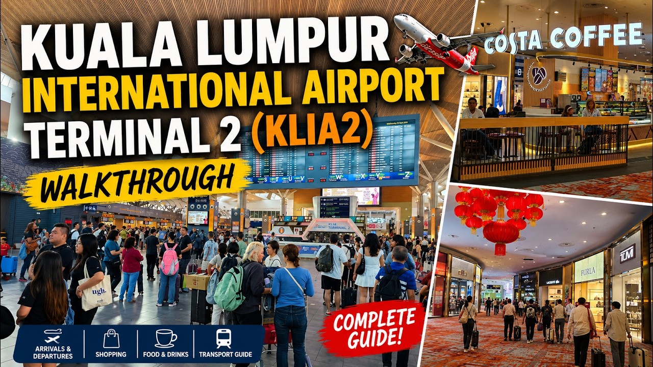 Kuala Lumpur International Airport Terminal 2 (KLIA2) Walkthrough | Kuala Lumpur, Malaysia | 4K
