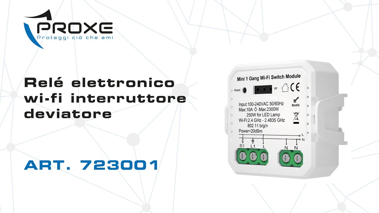Relé elettronico wi-fi interruttore - art. 723001