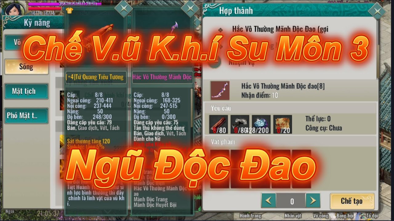 Cách Chế V.ũ K.h.í Sư Môn 3 Cho NGŨ ĐỘC ĐAO | Kiếm Hiệp Tình 2