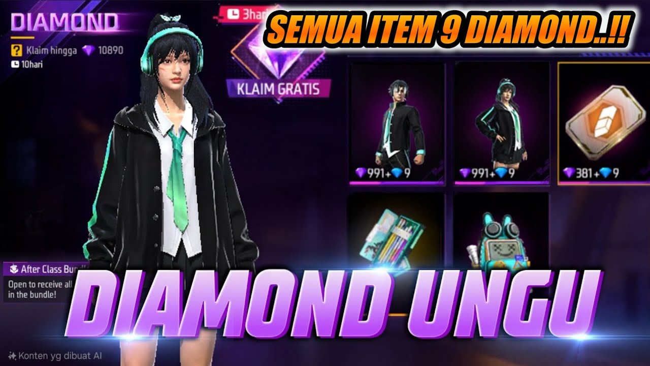 EVENT DIAMOND UNGU FF..!! CARA MENDAPATKAN DIAMOND UNGU FREE FIRE CARA MAIN DIAMOND UNGU FF 9 DM