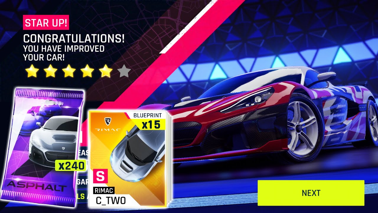 ASPHALT 9 | Opening 240 Rimac C_Two packs & Test Drive