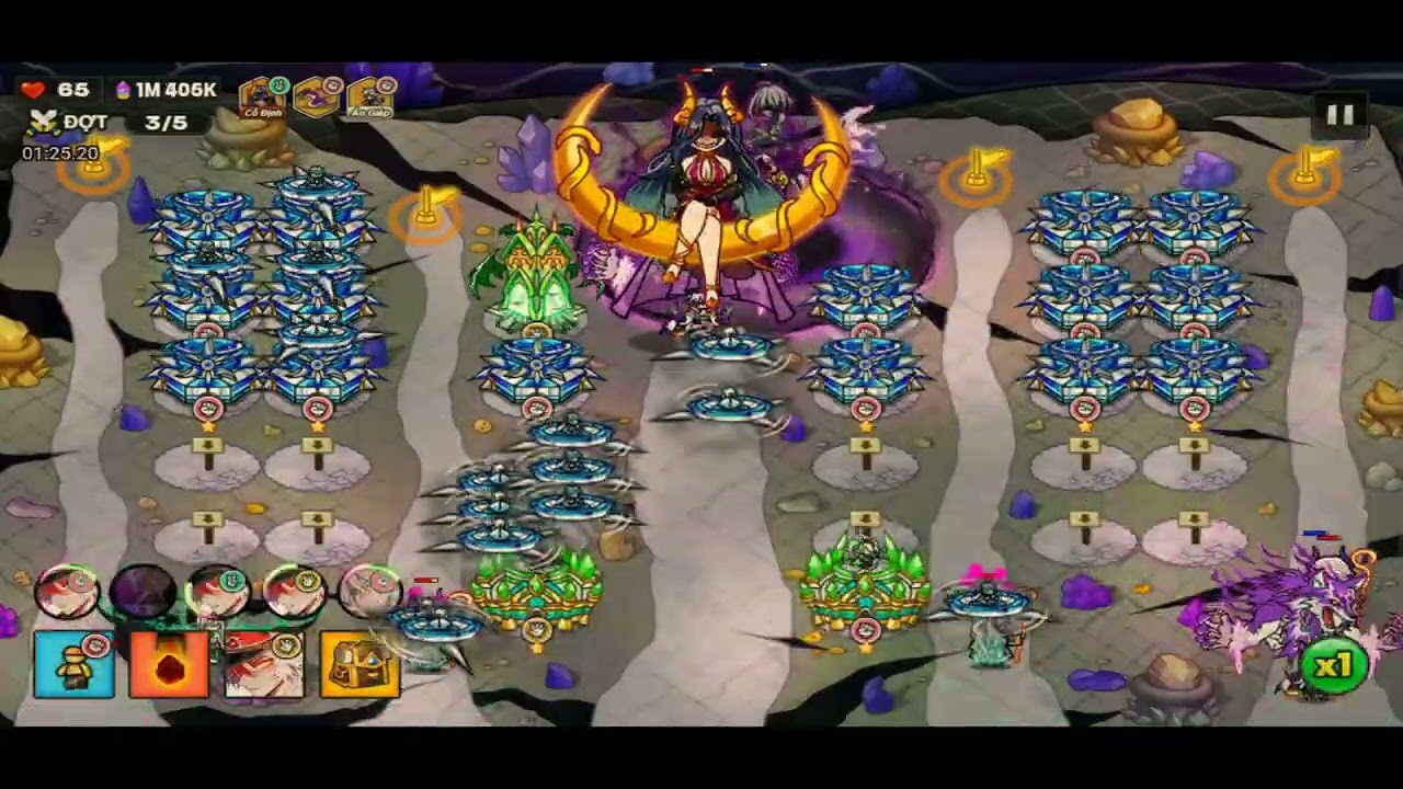 Cách đánh gate 26 với sói 100,hel 2, loki 1 (nun lv3 càng tốt ko có cũng ko sao)| Gold tower defence