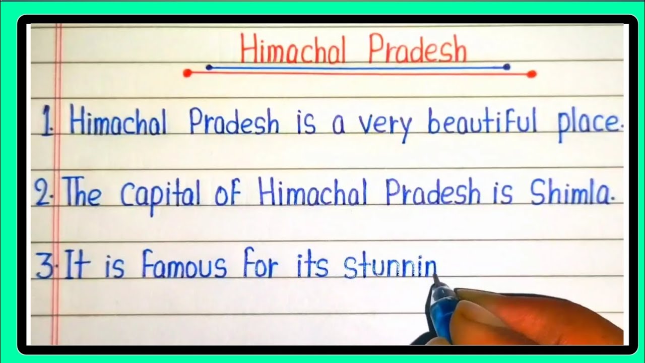 10 lines Essay on Himachal Pradesh/Essay on Himachal Pradesh in English. ll