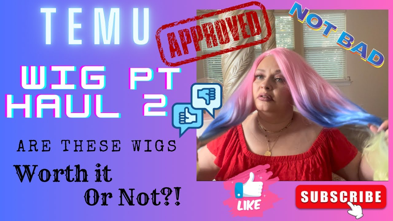 Temu Haul cheap wigs Review PT 2 👀 Worth it or Not?!🤷🏼‍♀️ #temu #wigs #beauty #worthitornot