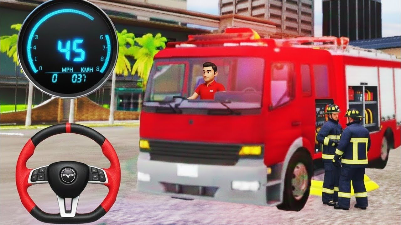 Fire Truck Driving Simulator: Real Rescue Missions | High Speed City Patrol | Android Gameplay 2025