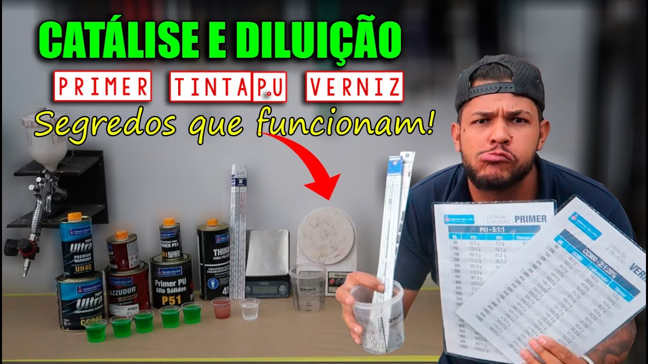 COMO CATALISAR  E DILUIR PRIMER TINTA PU E VERNIZ AUTOMOTIVO - SEGREDOS QUE FUNCIONAM!